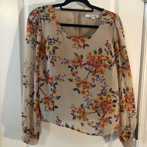 Cream Floral Top